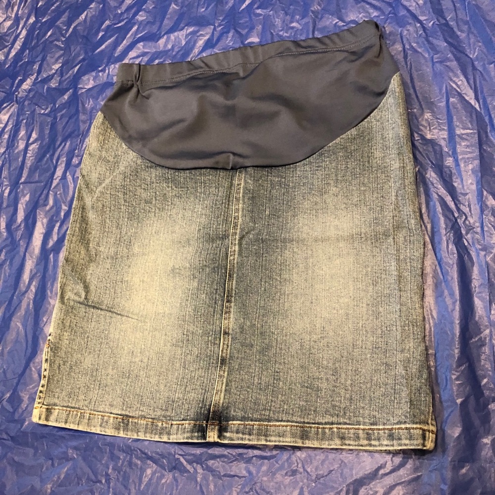 Old Navy Blue Jean Maternity Skirt